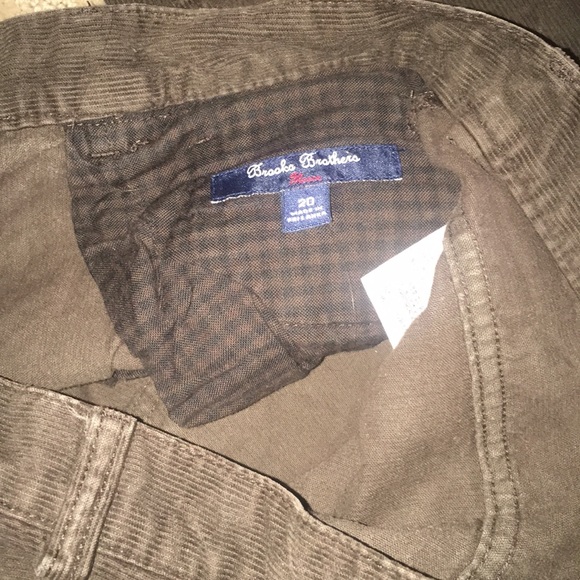 Boys Brooks Brothers Fleece brown cords pants 20 - Picture 3 of 3